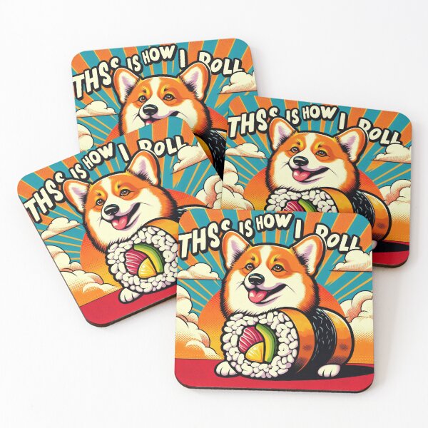 Item preview, Corgi Says "This is How I Roll" | Funny Dog Sushi Chef designed and sold by zoughlal.