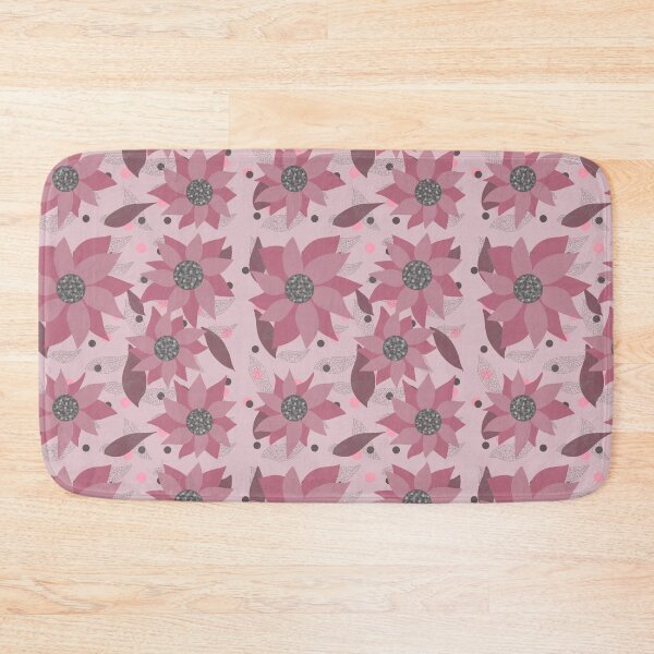 Item preview, Large Floral Pattern with Leaves and Dots in Pink designed and sold by JaygiesDesign.