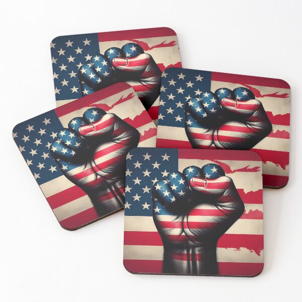 Item preview, USA Clenched Fist designed and sold by WiredPotato.
