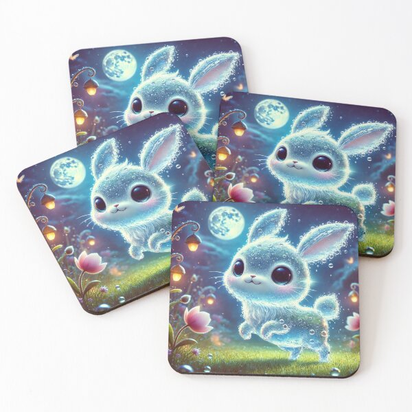 Item preview, Playful Water Bunny in Enchanted Meadow designed and sold by TeslaSt0re.