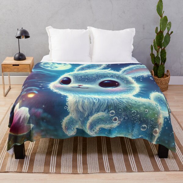 Item preview, Playful Water Bunny in Enchanted Meadow designed and sold by TeslaSt0re.