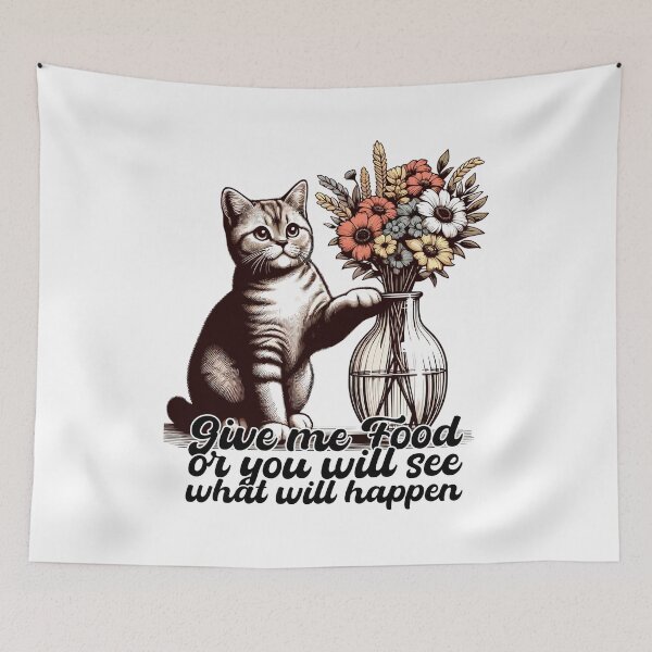 Item preview, BKH British Shorthair Cat Vase tipping over gift designed and sold by Pineapple-Tree.