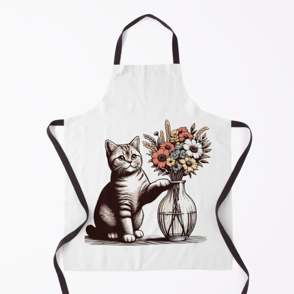 Item preview, BKH British Shorthair Cat Vase tipping over gift designed and sold by Pineapple-Tree.