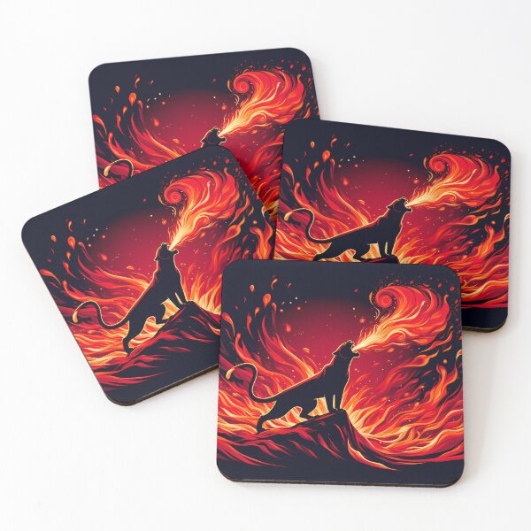 Item preview, Lava Fire Leopard Breathing Fire, Ai Generated Art  designed and sold by ACC .