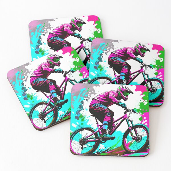 Item preview, Vibrant MTB Paint Splatter Design designed and sold by GrizzlyCollective.