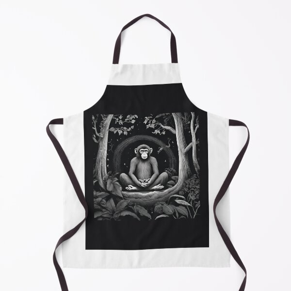 Item preview, A Monkey meditating in a forest designed and sold by Divya-Hirodiya.