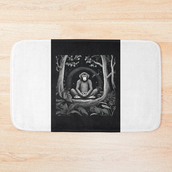 Item preview, A Monkey meditating in a forest designed and sold by Divya-Hirodiya.