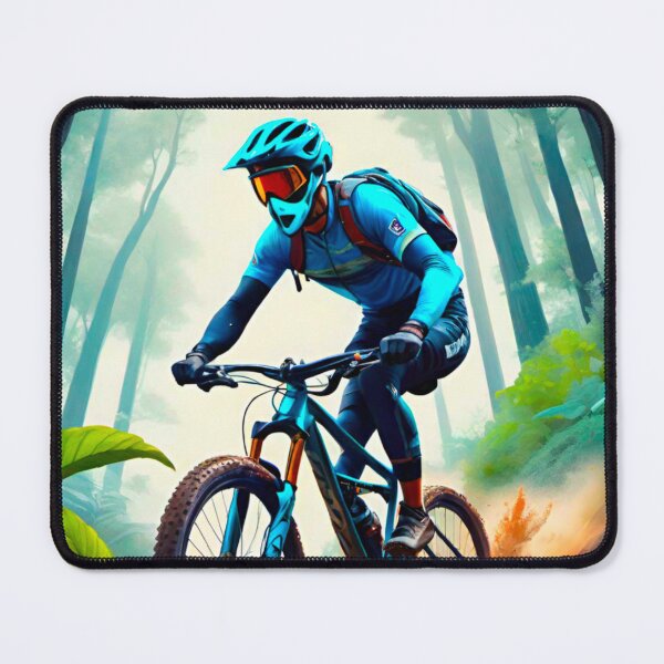 Item preview, MTB Rider on Forest Trailside designed and sold by GrizzlyCollective.