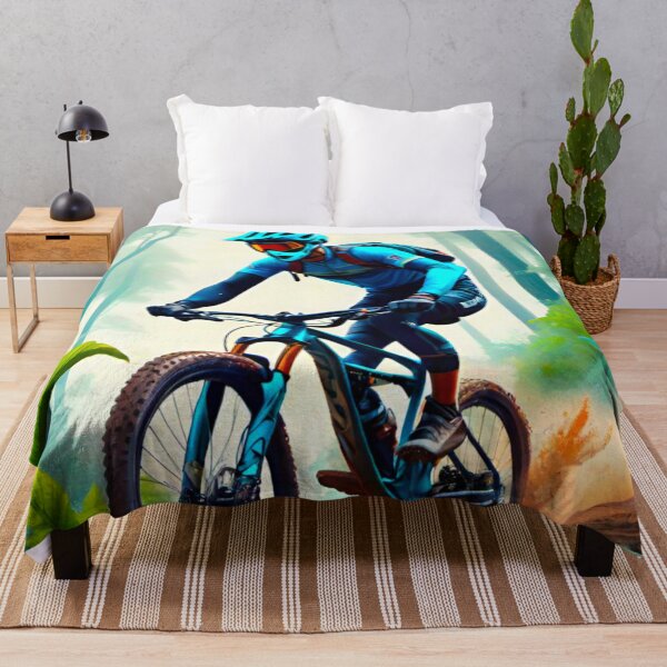 Item preview, MTB Rider on Forest Trailside designed and sold by GrizzlyCollective.