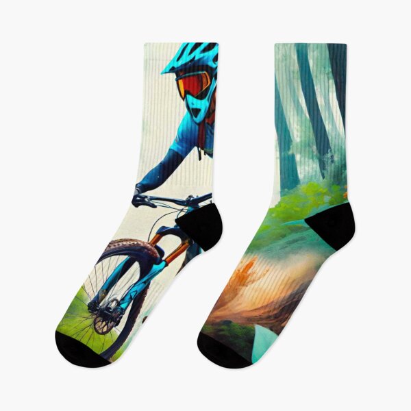 Artikelvorschau, MTB-Fahrer am Waldrand entworfen und verkauft von GrizzlyCollective.