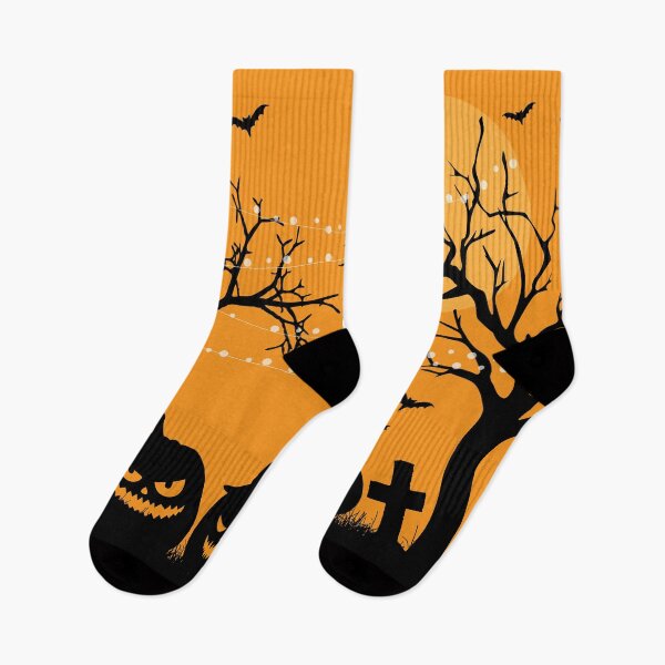 Item preview, Halloween Pumpkins Bats and Trees designed and sold by HotHibiscus.