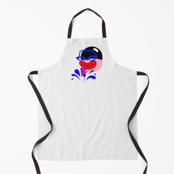 Item preview, Swimmer with Blue Goggles and Black Swimming Cap and Pink Tongue designed and sold by DirtySports.