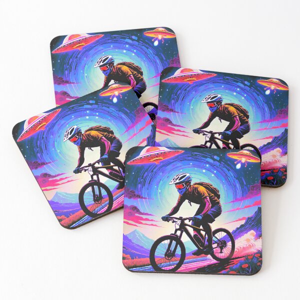 Item preview, MTB Racer Chased by UFO designed and sold by GrizzlyCollective.