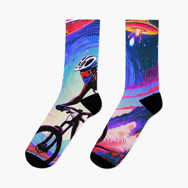 Item preview, MTB Racer Chased by UFO designed and sold by GrizzlyCollective.