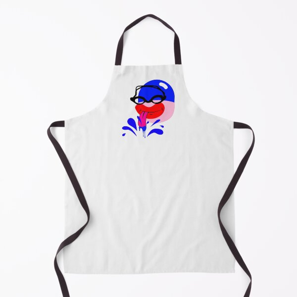Item preview, Swimmer with Black Goggles and Blue Swimming Cap and Pink Tongue designed and sold by DirtySports.