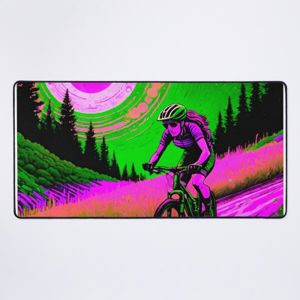 Item preview, Female MTB Racer Escapes UFO designed and sold by GrizzlyCollective.