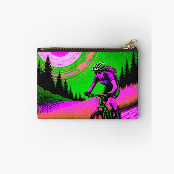 Item preview, Female MTB Racer Escapes UFO designed and sold by GrizzlyCollective.