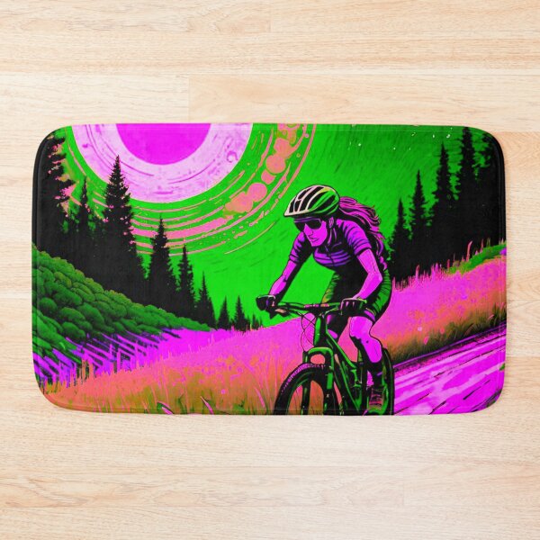 Item preview, Female MTB Racer Escapes UFO designed and sold by GrizzlyCollective.