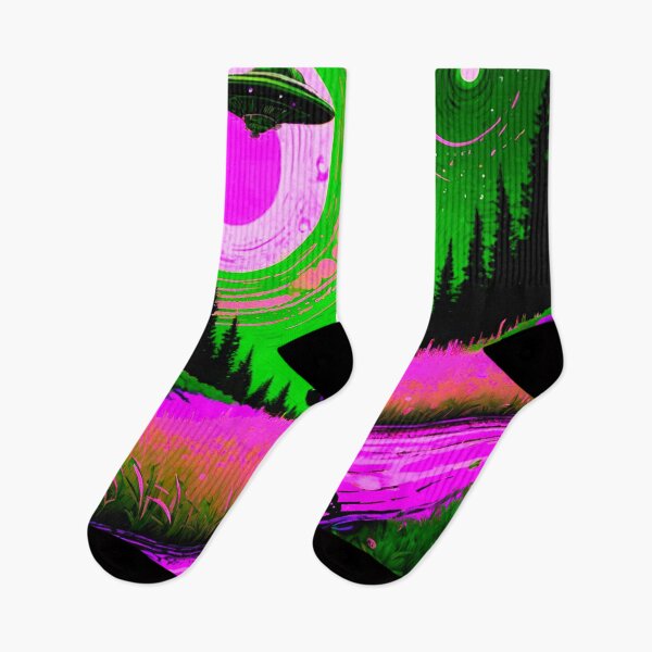 Item preview, Female MTB Racer Escapes UFO designed and sold by GrizzlyCollective.