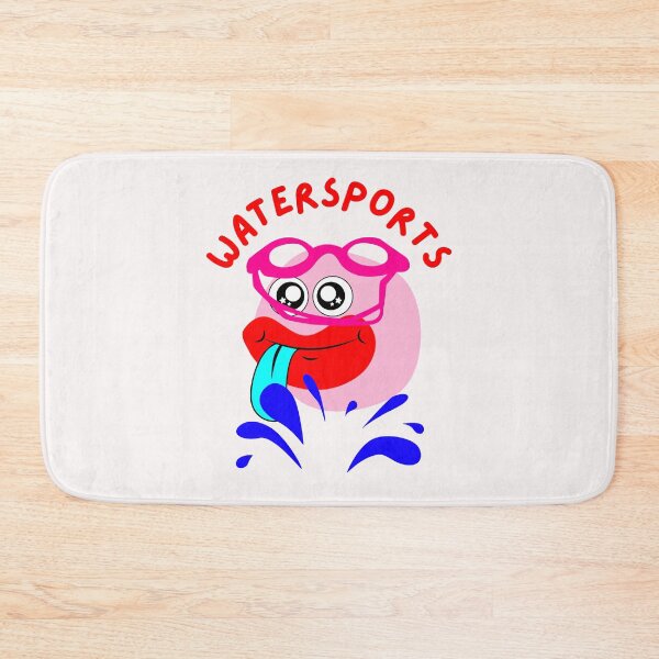 Item preview, Watersport, dirty head with pink swimming goggles and blue squirt designed and sold by DirtySports.