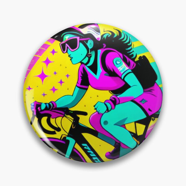 Item preview, Female Cyclist Enjoying Nature Ride designed and sold by GrizzlyCollective.