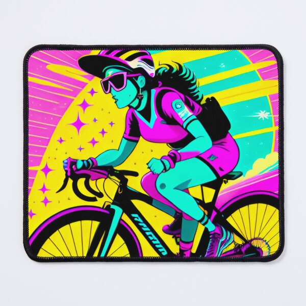 Item preview, Female Cyclist Enjoying Nature Ride designed and sold by GrizzlyCollective.