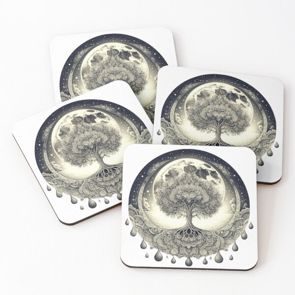 Item preview, tree moon magic fantasy moonlight witchcraft pagan night designed and sold by MaciejPetelski.