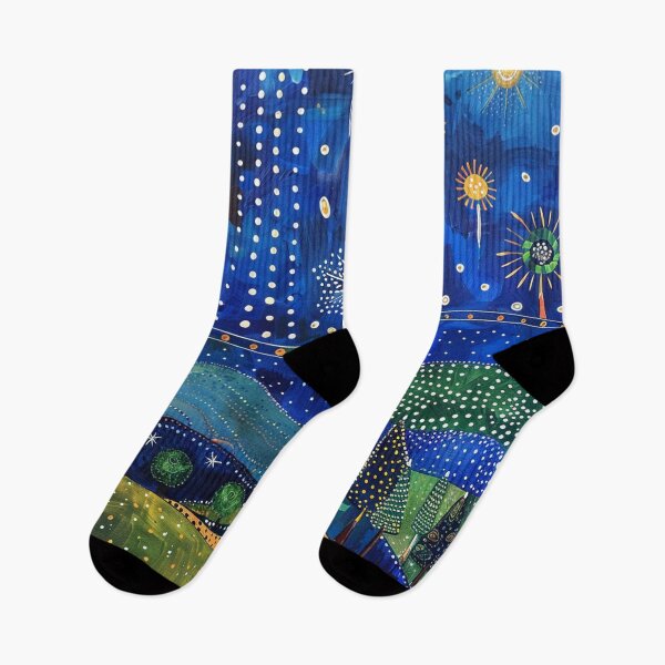 Item preview, Fireworks in Polka Dot Night Sky designed and sold by Neika Shimm Designs.