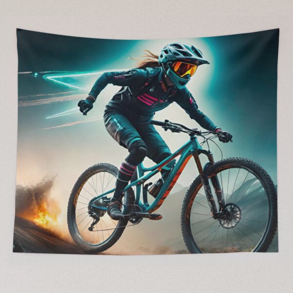Item preview, High-Tech Mountain Biking Adventure designed and sold by GrizzlyCollective.