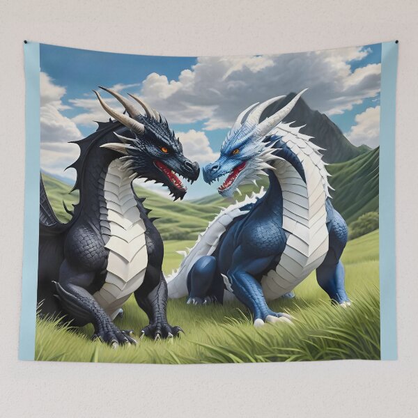 Item preview, Dueling Dragons in the Grasslands designed and sold by BougieSouthern.
