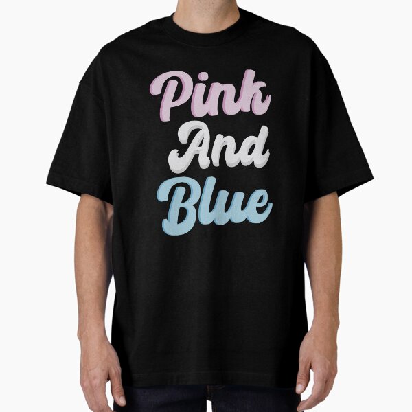 Blue Pink Oversized T-Shirt