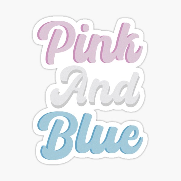 Blue Pink Sticker