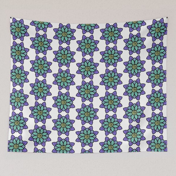 Item preview, Cool-colored flower drawing  designed and sold by e-king-designs.