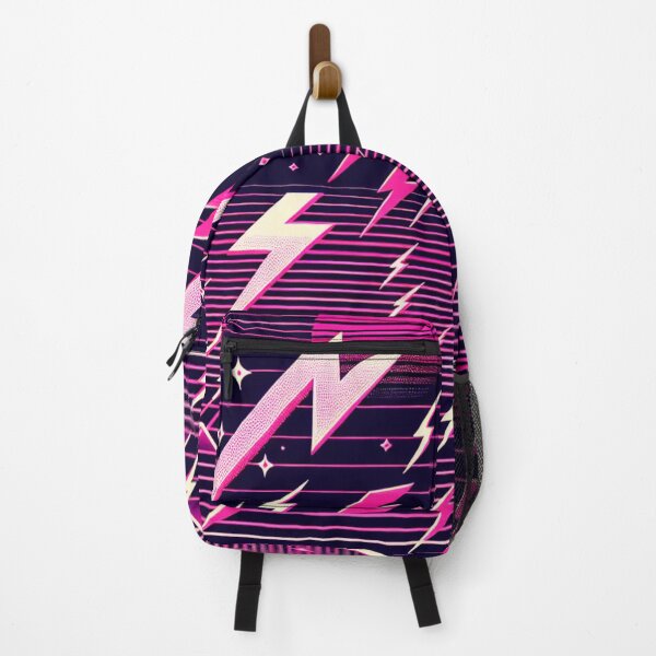 Item preview, Hot Pink Vaporwave Storm Pattern with Pink Moons and Pink Mountains designed and sold by kathrynchill.