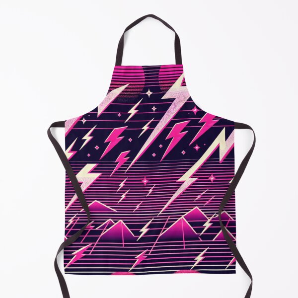 Item preview, Hot Pink Vaporwave Storm Pattern with Pink Moons and Pink Mountains designed and sold by kathrynchill.