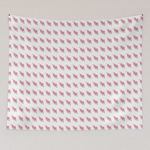 Item preview, Pink and Green puppy playing - Silhouette Collection designed and sold by CuratedDesignCa.