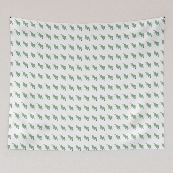 Item preview, Green and Blue puppy playing - Silhouette Collection designed and sold by CuratedDesignCa.