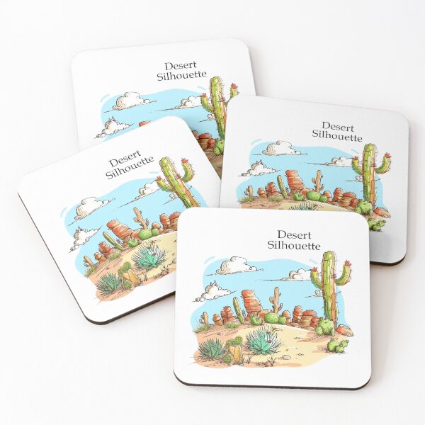 Item preview, Desert Silhouette with Cacti and Rocks designed and sold by kjon88.