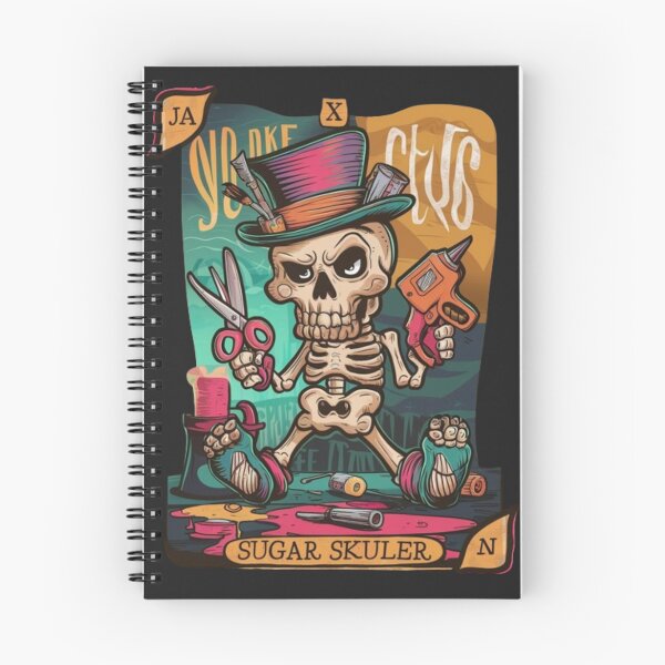 Item preview, Funny Sugar Skull Crafty The-Crafter Tarot Card Skeleton designed and sold by SztylishDesigns.