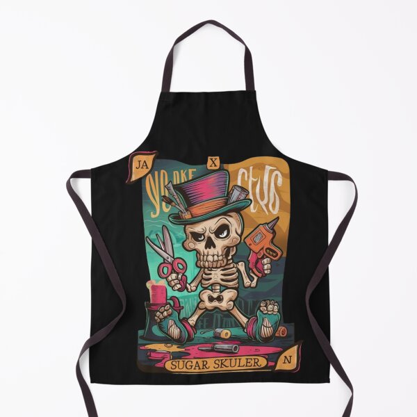 Item preview, Funny Sugar Skull Crafty The-Crafter Tarot Card Skeleton designed and sold by SztylishDesigns.
