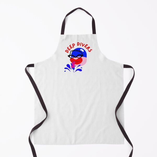 Item preview, Deep Diver with Black Goggles and Blue Swimming Cap. Red Bold Text designed and sold by DirtySports.