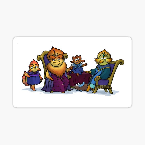 Queen Hipsadilla and Her Family Sticker