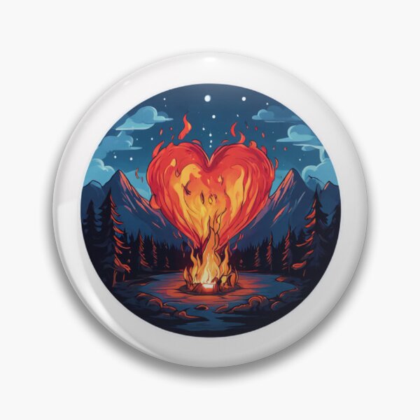 Item preview, Camp Fire Heart designed and sold by Planetporridge.