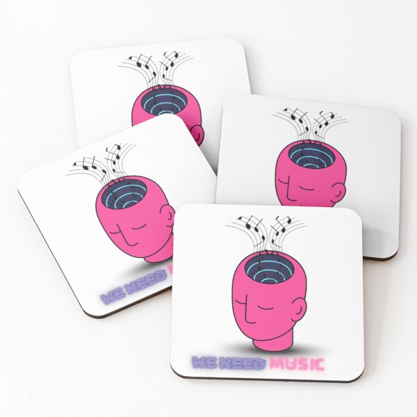 Item preview, A music sticker in pink and blue  designed and sold by ARTofBito.