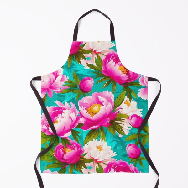 Item preview, Hot Pink and Turquoise Peonies Pattern designed and sold by kathrynchill.