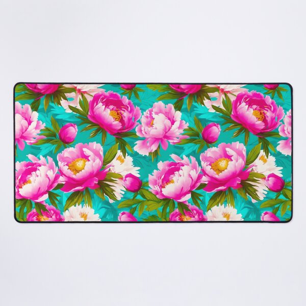 Item preview, Hot Pink and Turquoise Peonies Pattern designed and sold by kathrynchill.