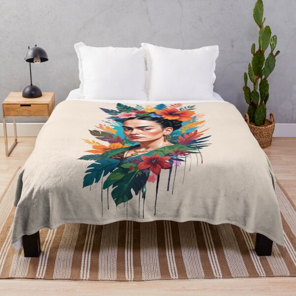 Item preview,  Frida Kahlo-Tropical flowers  |  Watercolor Frida kahlo art designed and sold by TeeARTHY.