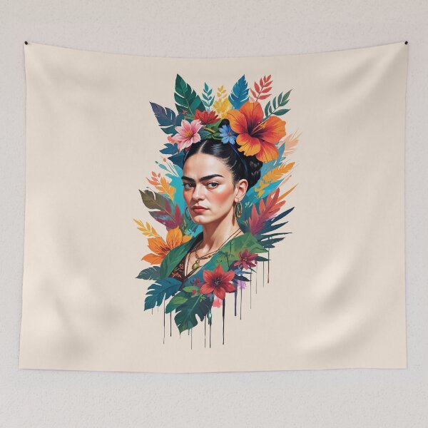 Item preview,  Frida Kahlo-Tropical flowers  |  Watercolor Frida kahlo art designed and sold by TeeARTHY.