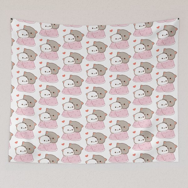 Item preview,  Mochi Peach goma cat blanket love  designed and sold by ThePurplePrints.