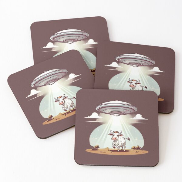 Item preview, UFO abducting a Happy Cow designed and sold by Planetporridge.